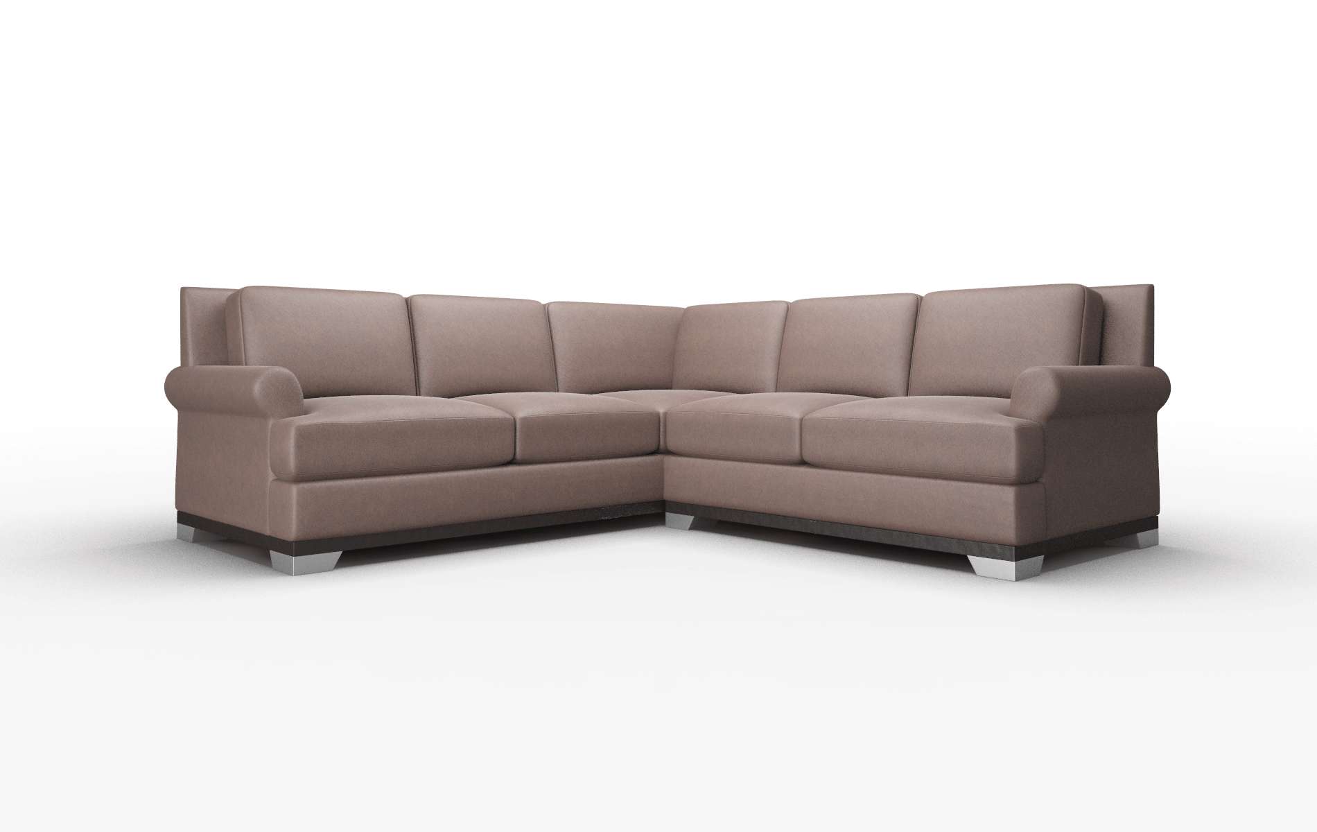 Newyork Insight Cafe Sectional espresso legs 1