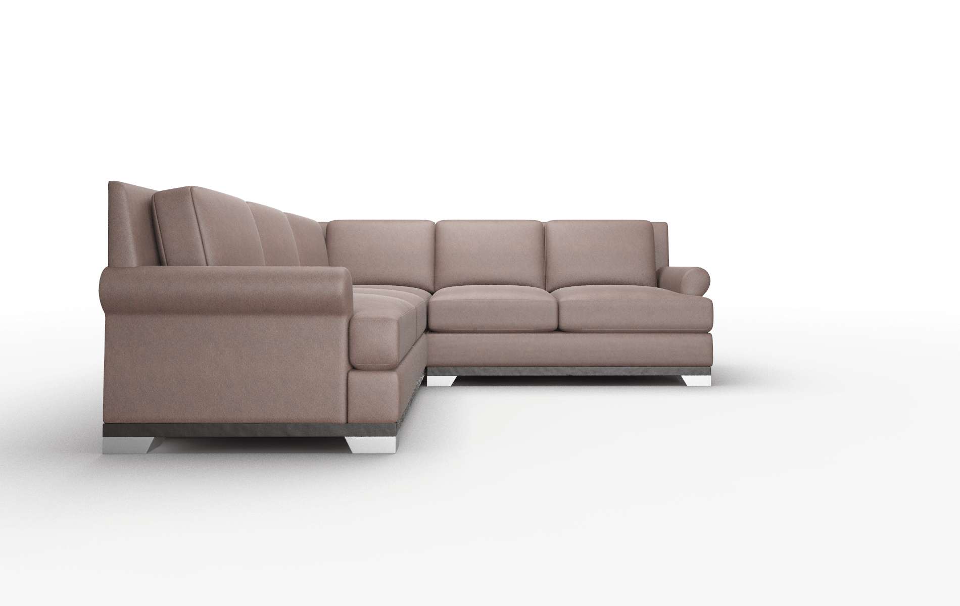 Newyork Insight Cafe Sectional espresso legs 2