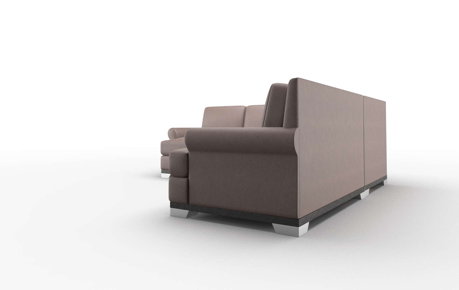 Newyork Insight Cafe Sectional espresso legs 4
