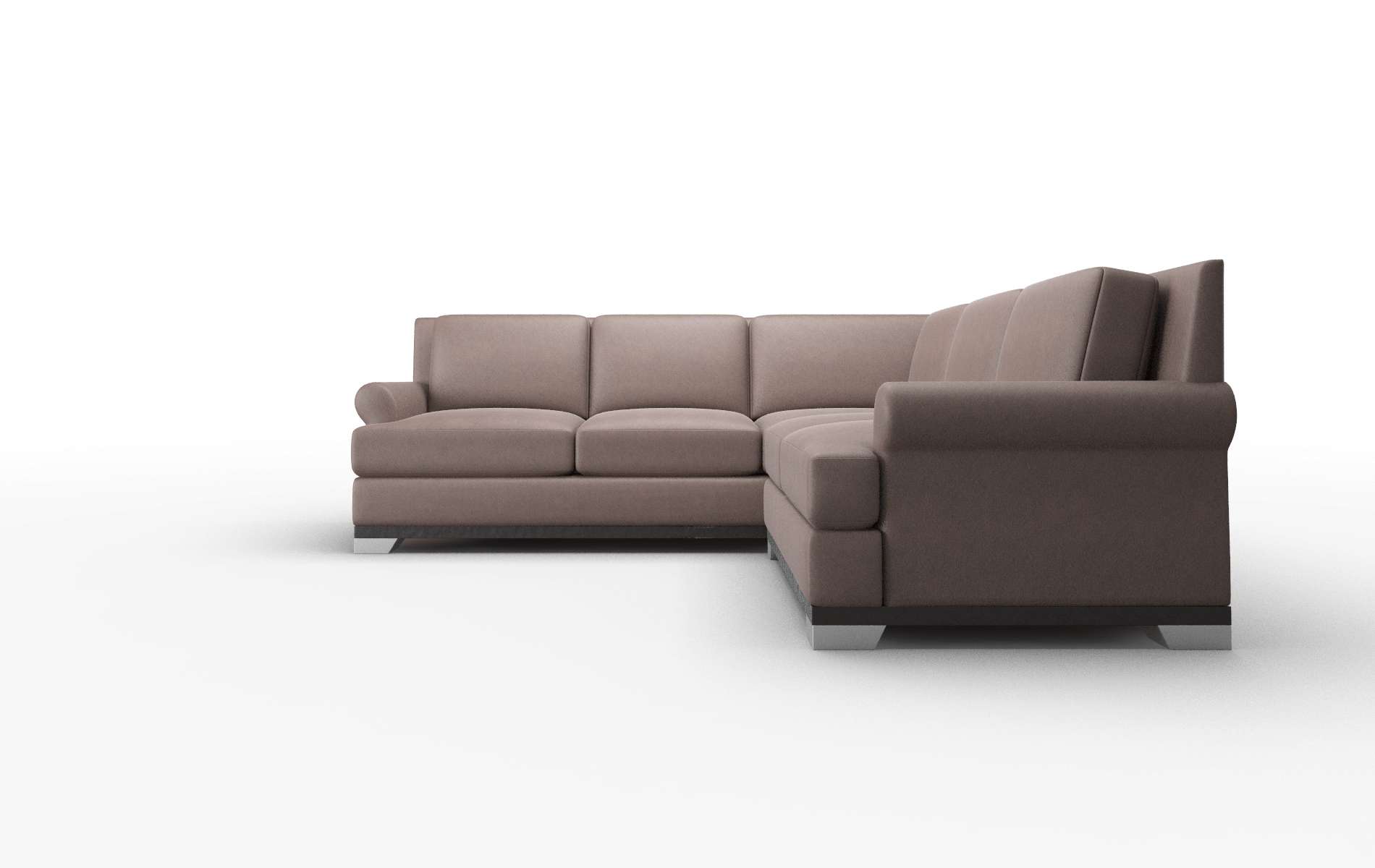 Newyork Insight Cafe Sectional espresso legs 5