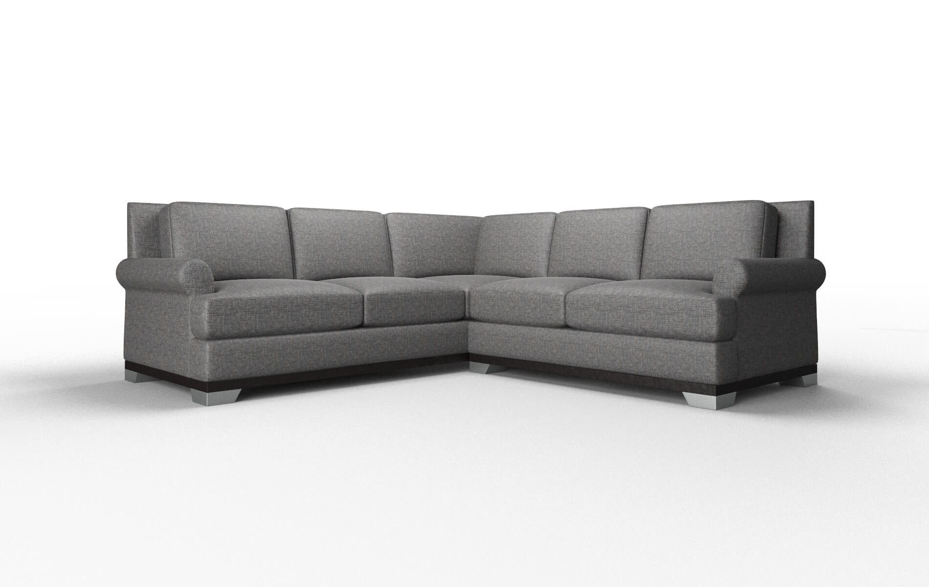 Newyork Insight Charcoal Sectional espresso legs 1