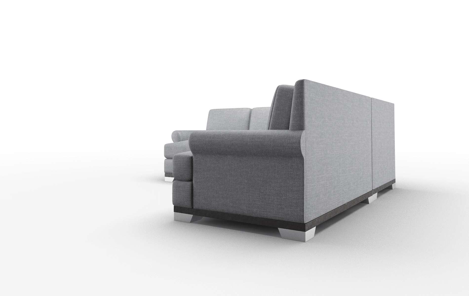 Newyork Keylargo Graphite Sectional espresso legs 4