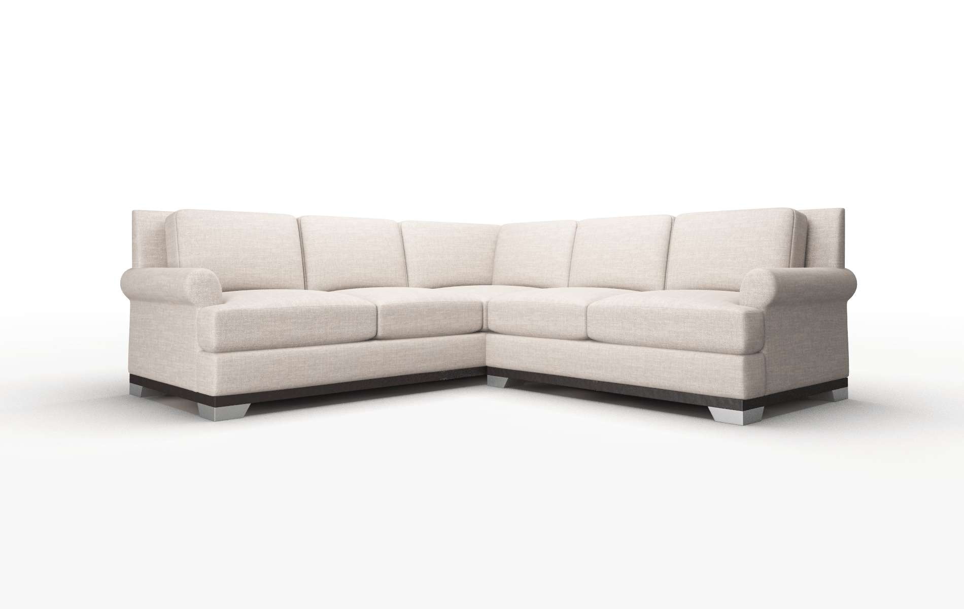 Newyork Keylargo Pumice Sectional espresso legs 1