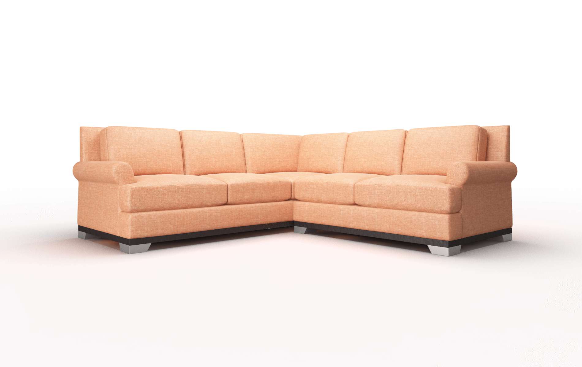 Newyork Keylargo Terracotta Sectional espresso legs 1