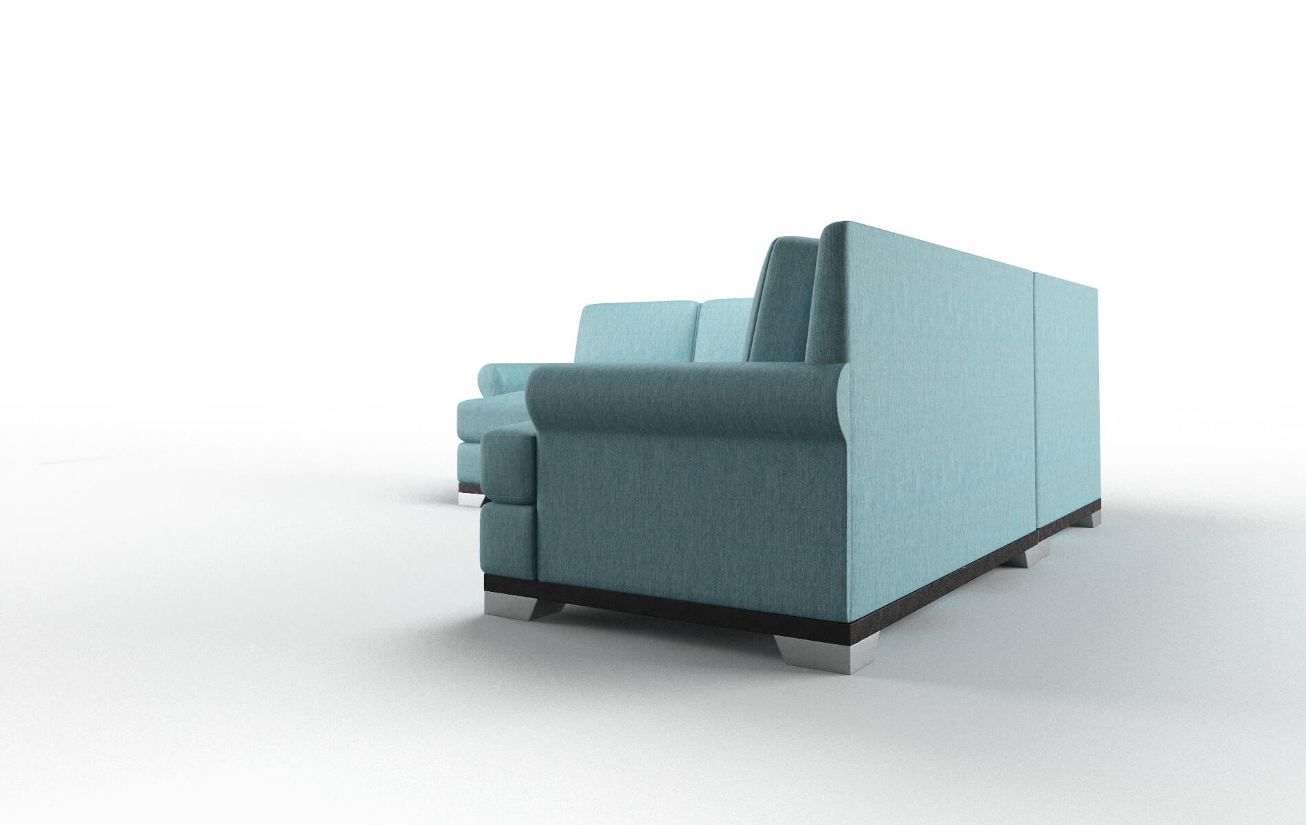Newyork Lana Peacock Sectional espresso legs 4