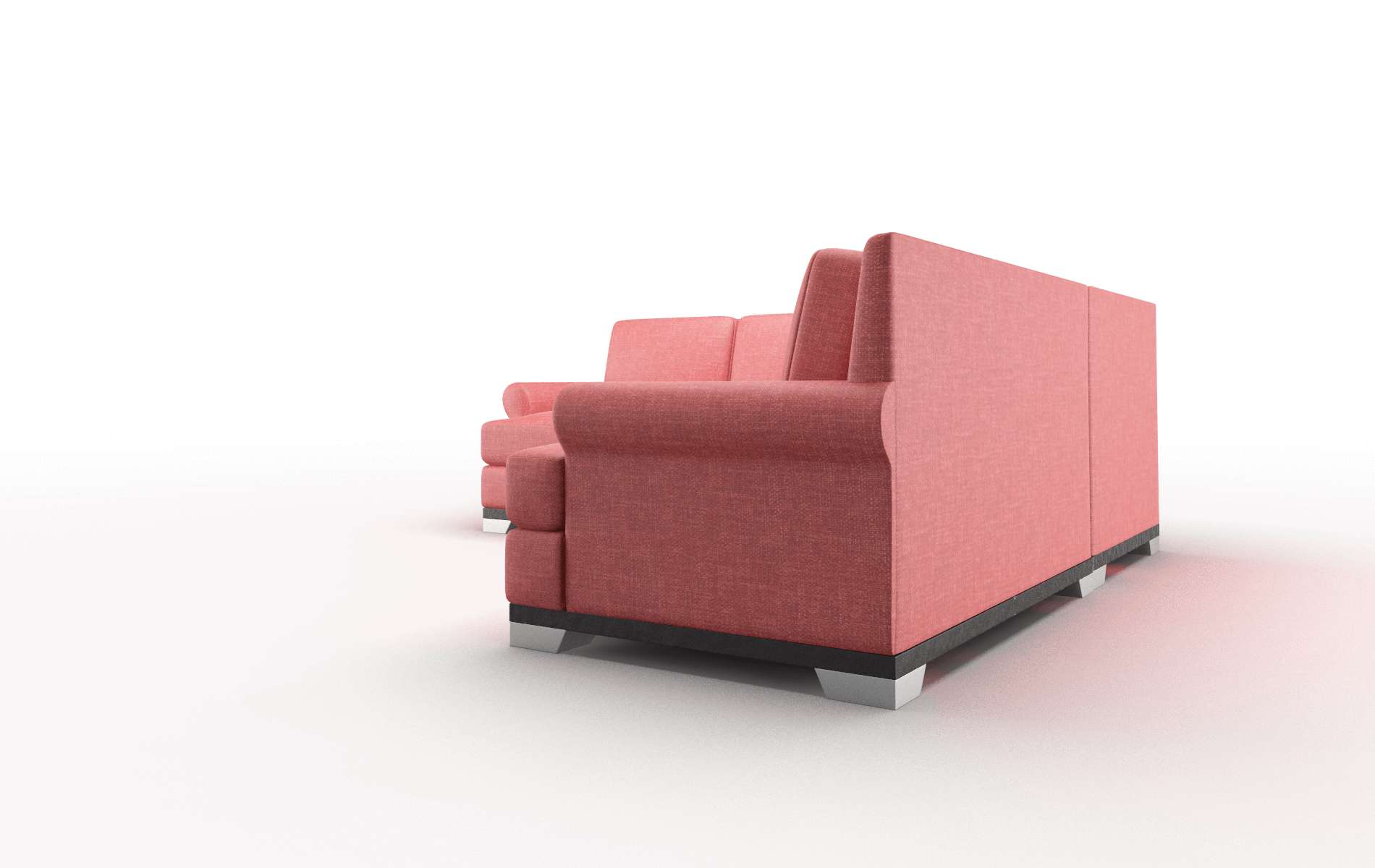 Newyork Leslie Poppy Sectional espresso legs 4