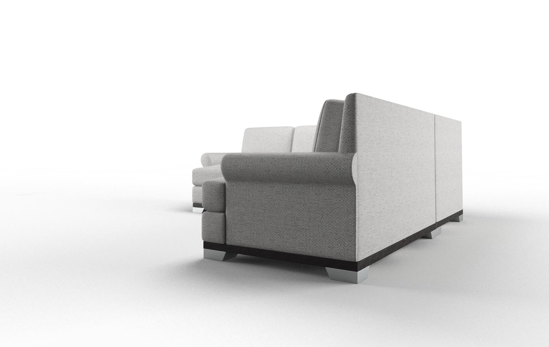 Newyork Malibu Dove Sectional espresso legs 4