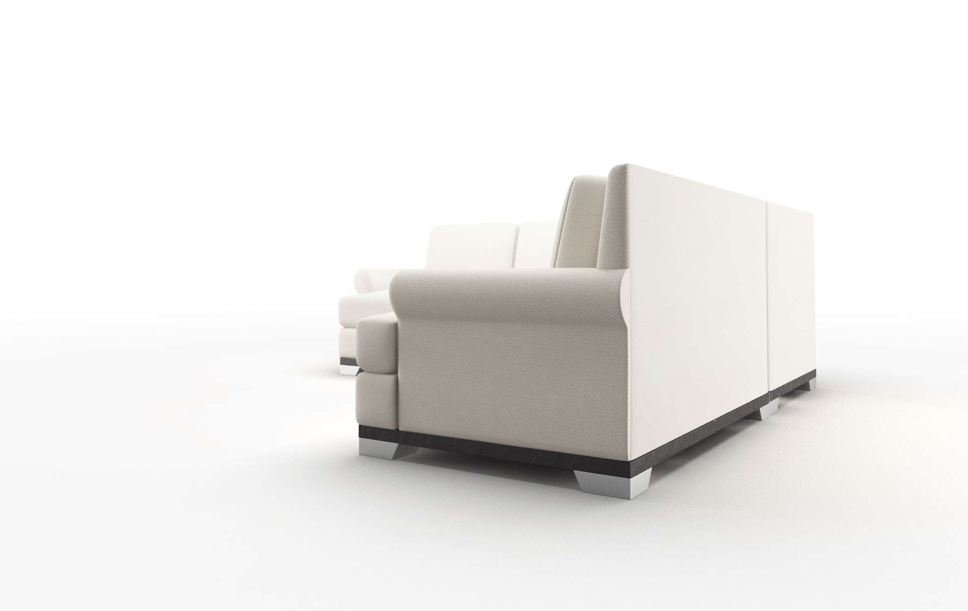 Newyork Malibu Linen Sectional espresso legs 4