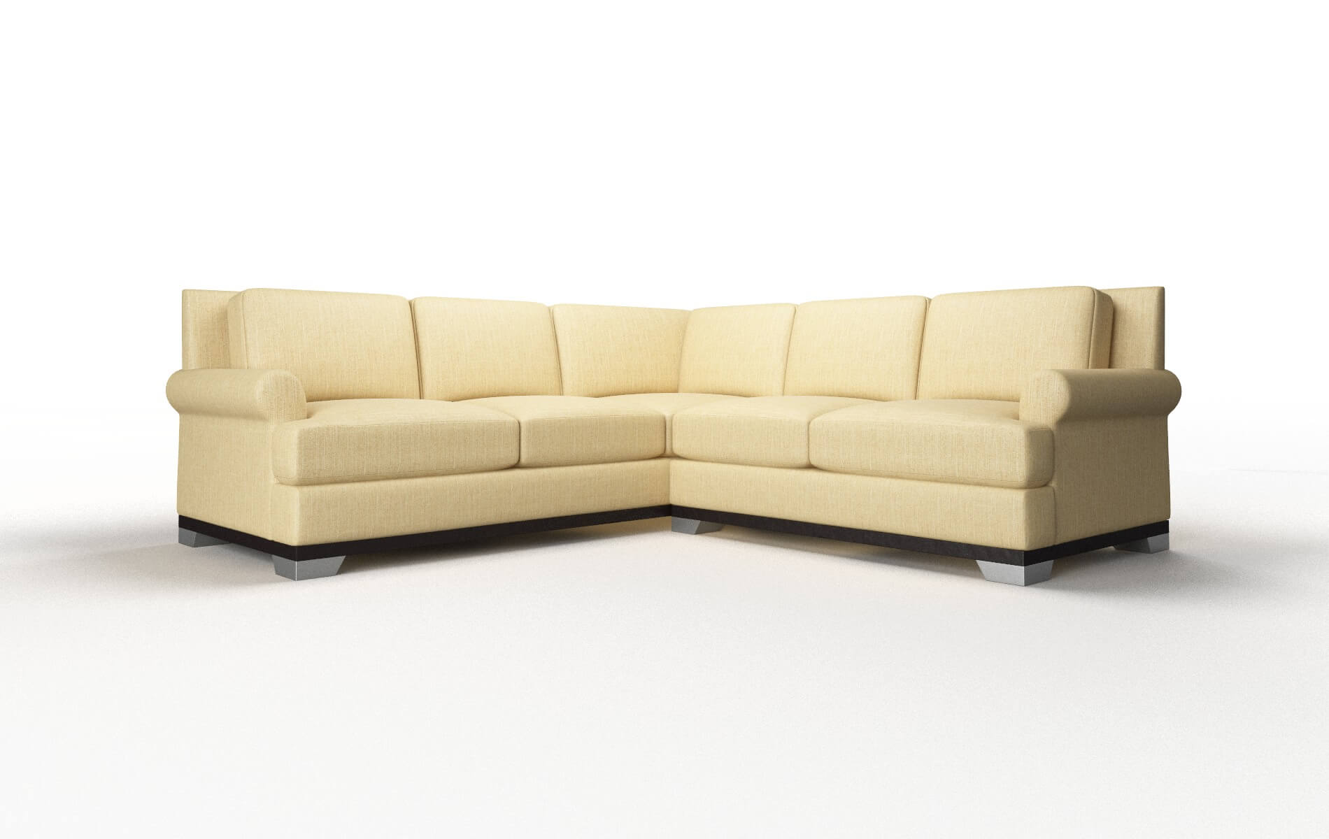 Newyork Malibu Maize Sectional espresso legs 1