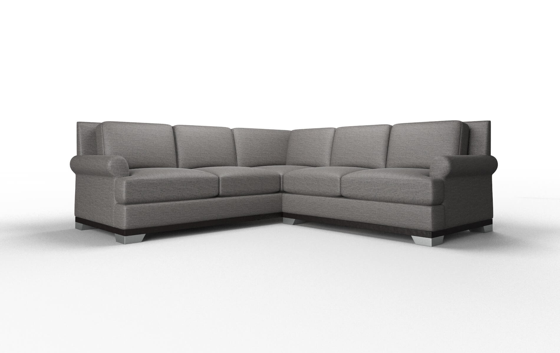 Newyork Oscar Charcoal Sectional espresso legs 1