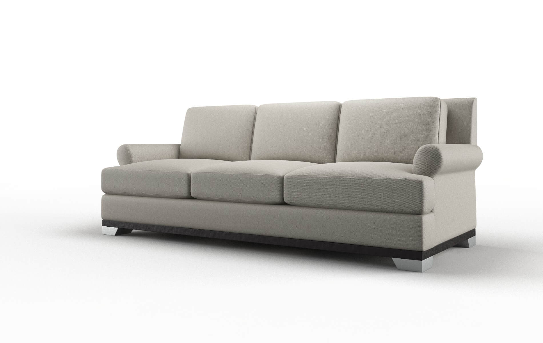 Newyork Oscar Silver Sofa espresso legs 4