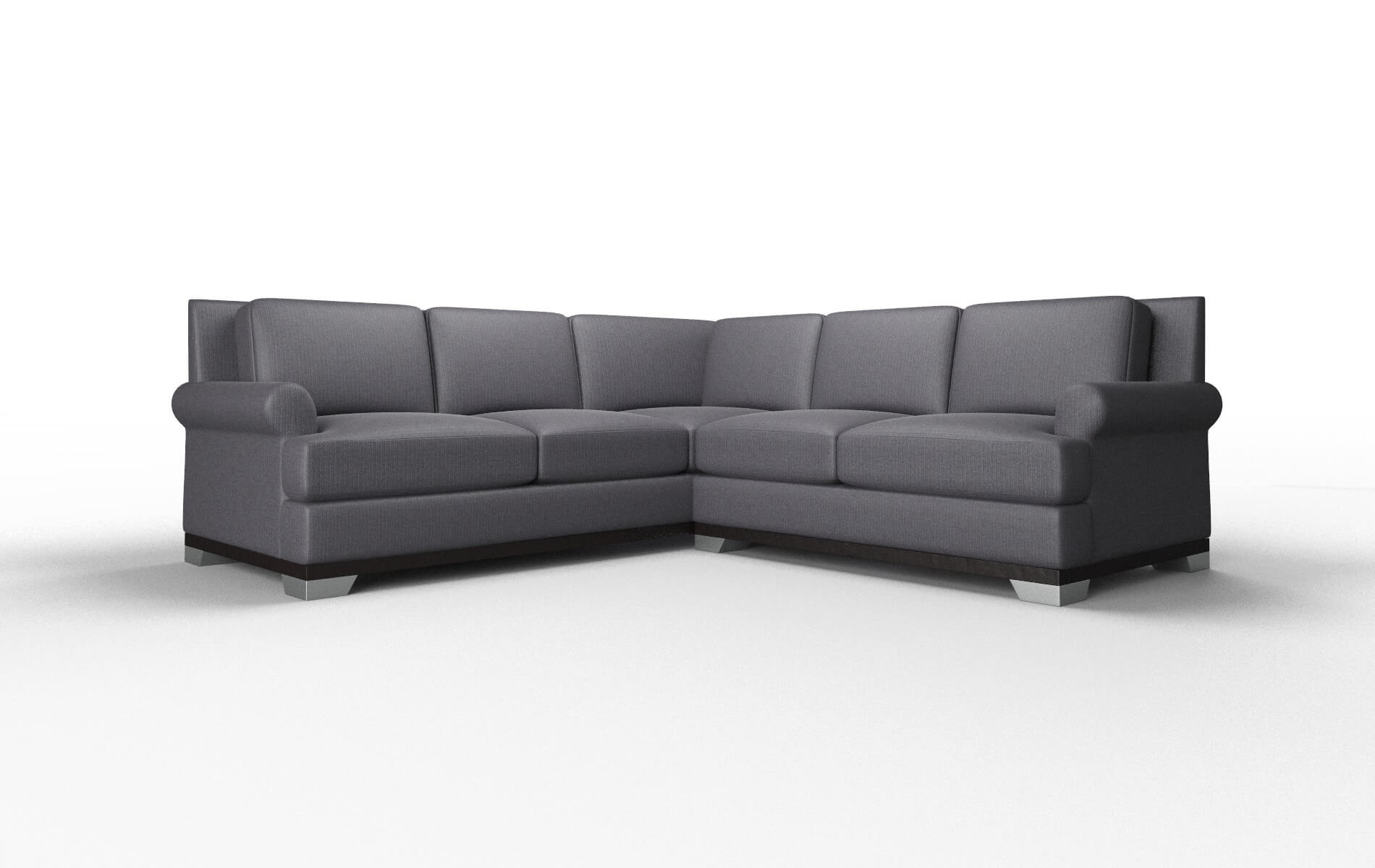 Newyork Parker Charcoal Sectional espresso legs 1