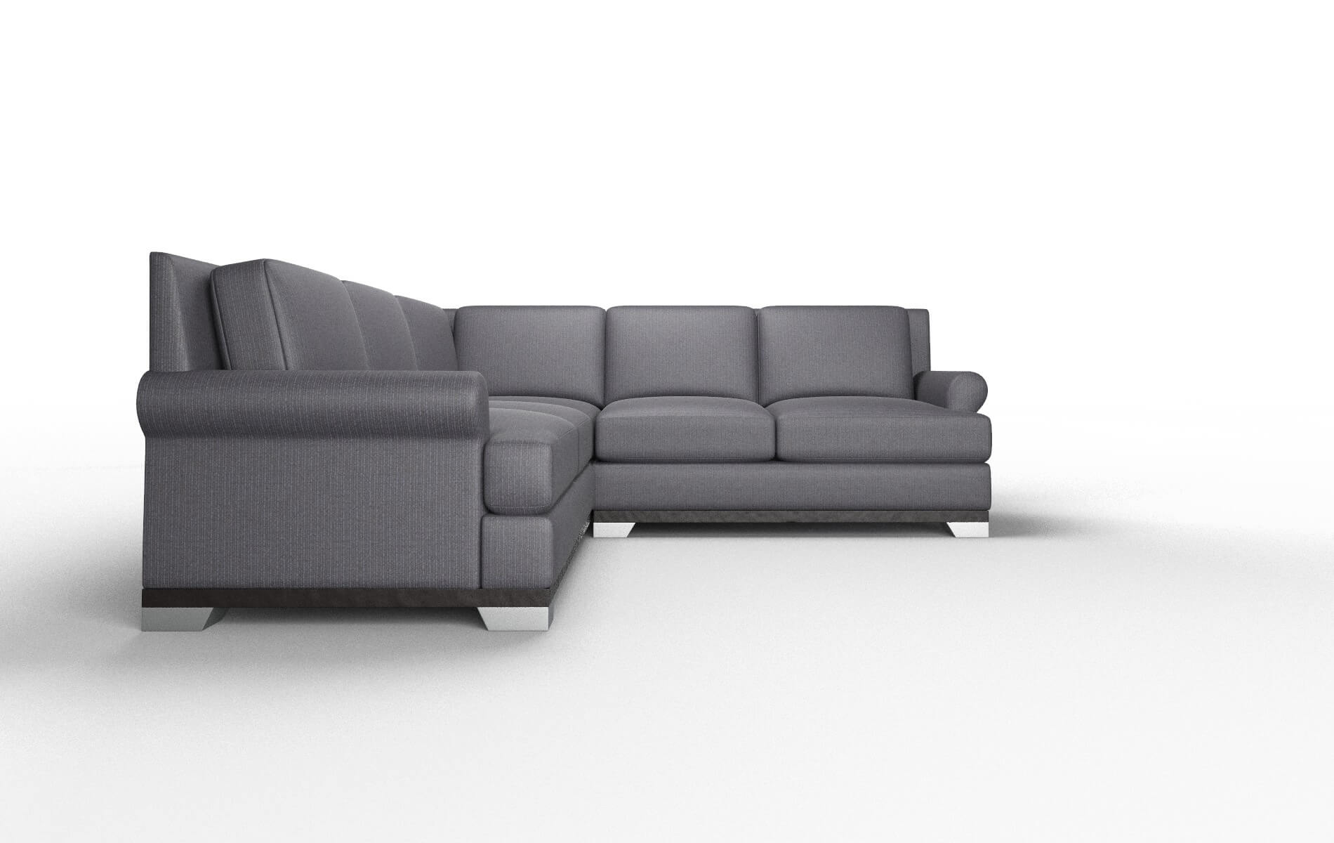 Newyork Parker Charcoal Sectional espresso legs 2