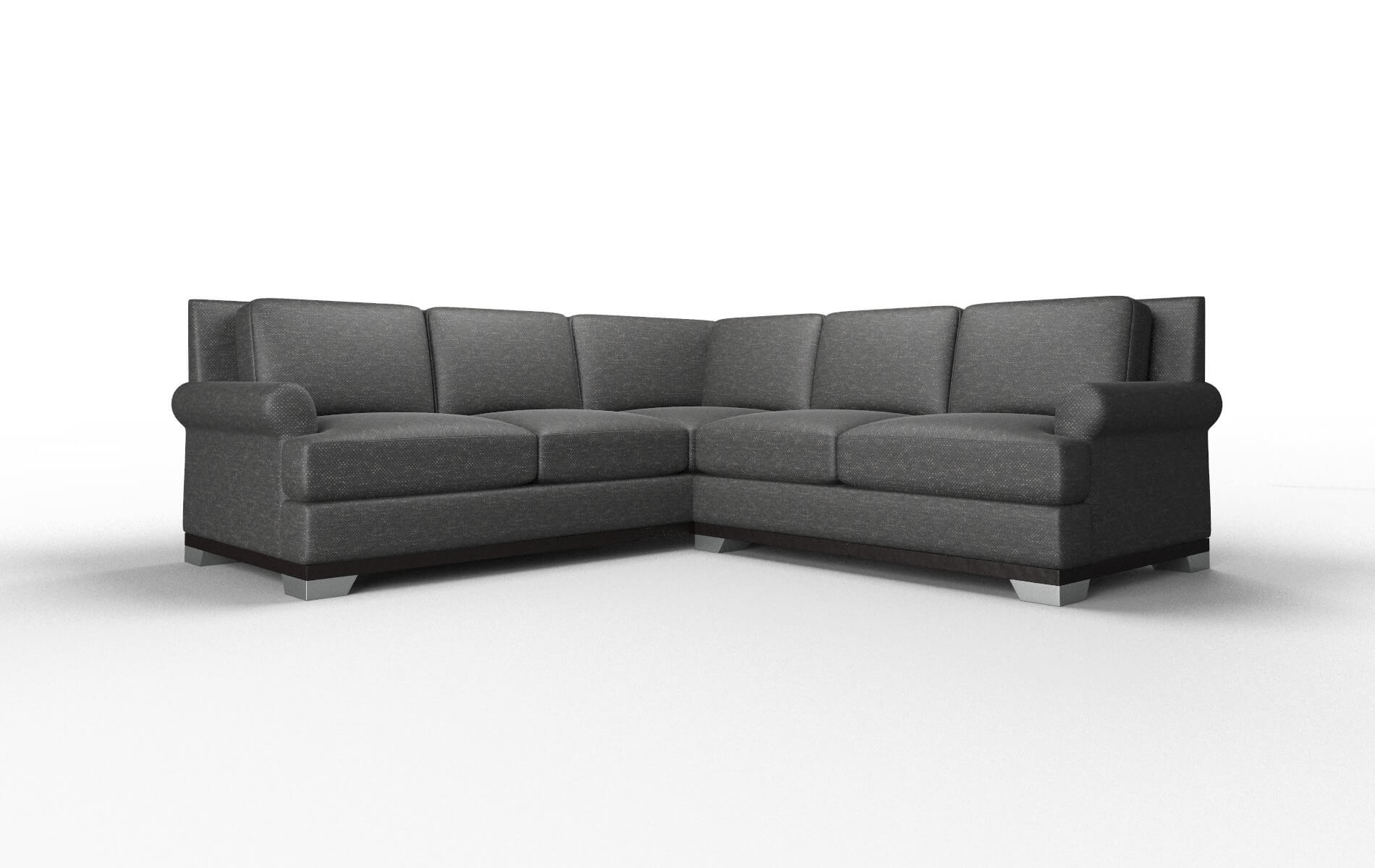 Newyork Phoenix Charcoal Sectional espresso legs 1