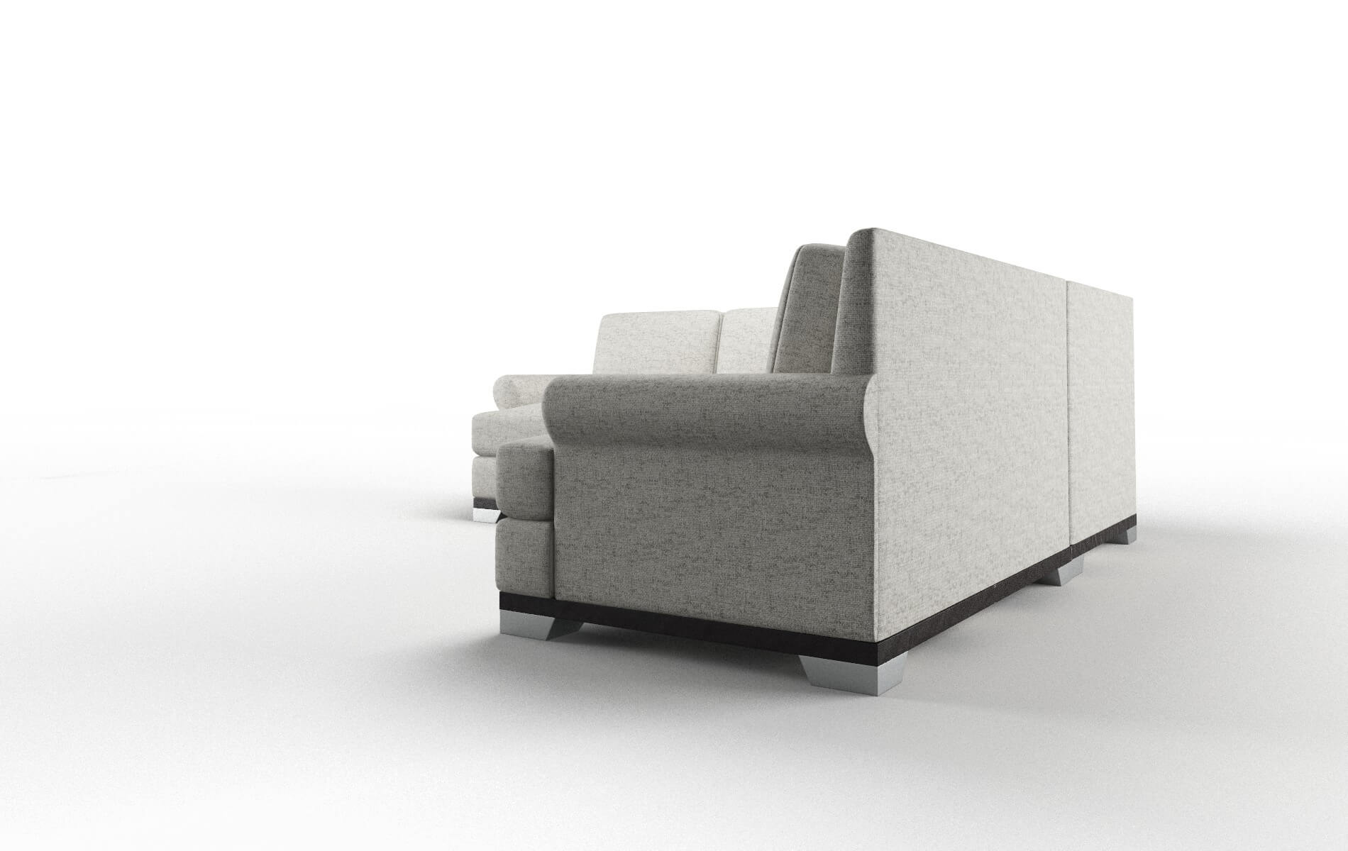 Newyork Prime Gravel Sectional espresso legs 4