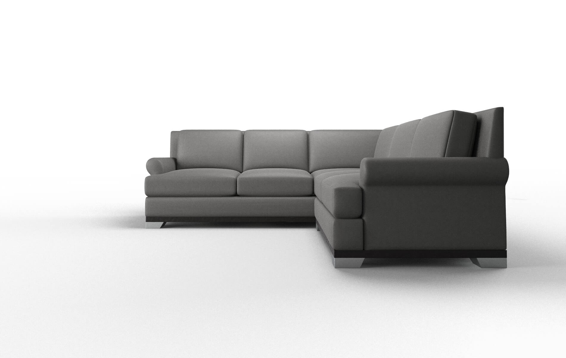 Newyork Rocket Charcoal Sectional espresso legs 5