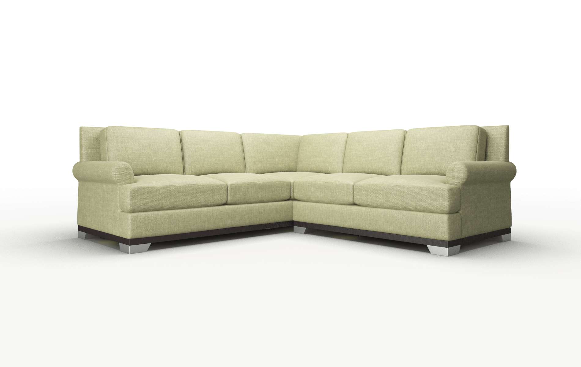 Newyork Rocket Evergreen Sectional espresso legs 1