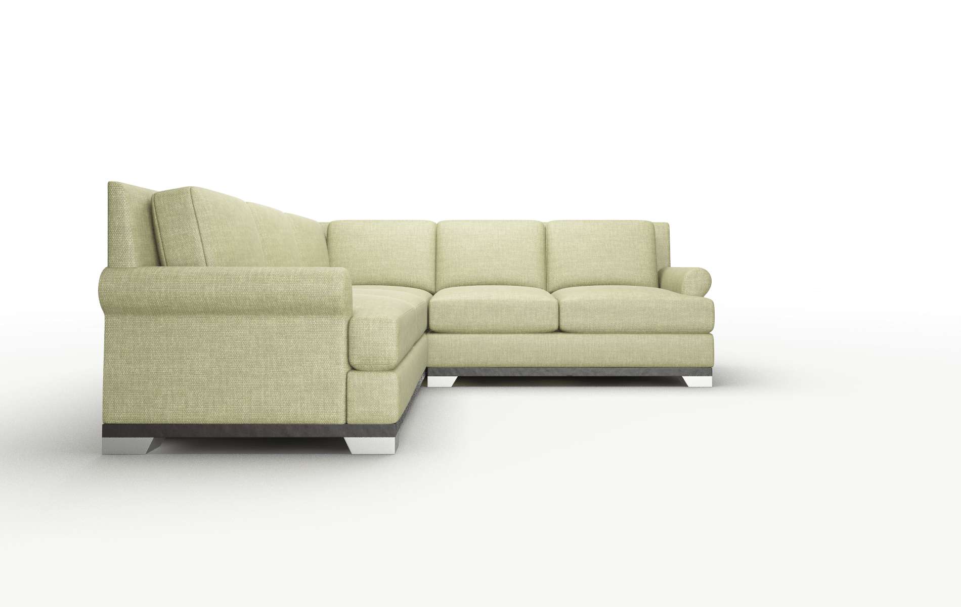 Newyork Rocket Evergreen Sectional espresso legs 2
