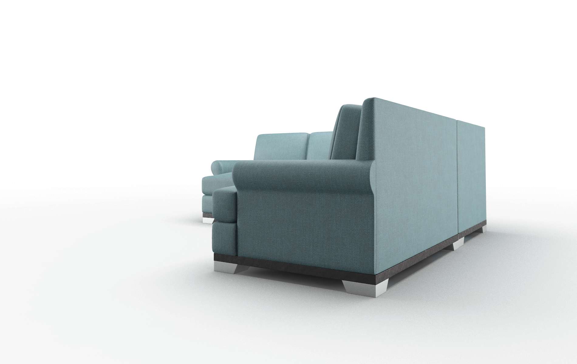 Newyork Rocket Peacock Sectional espresso legs 4