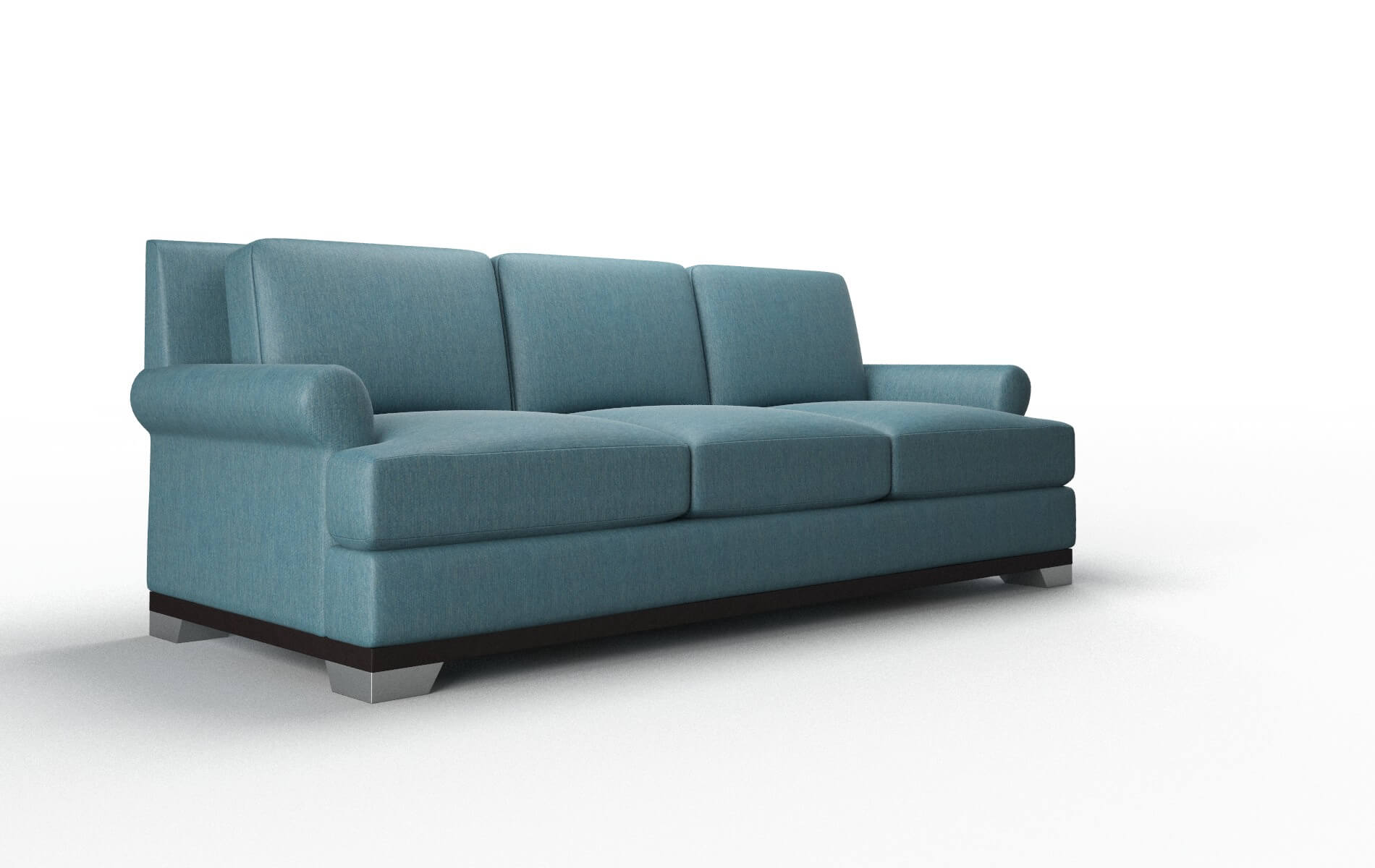 Newyork Royale Electric_blue Sofa espresso legs 2