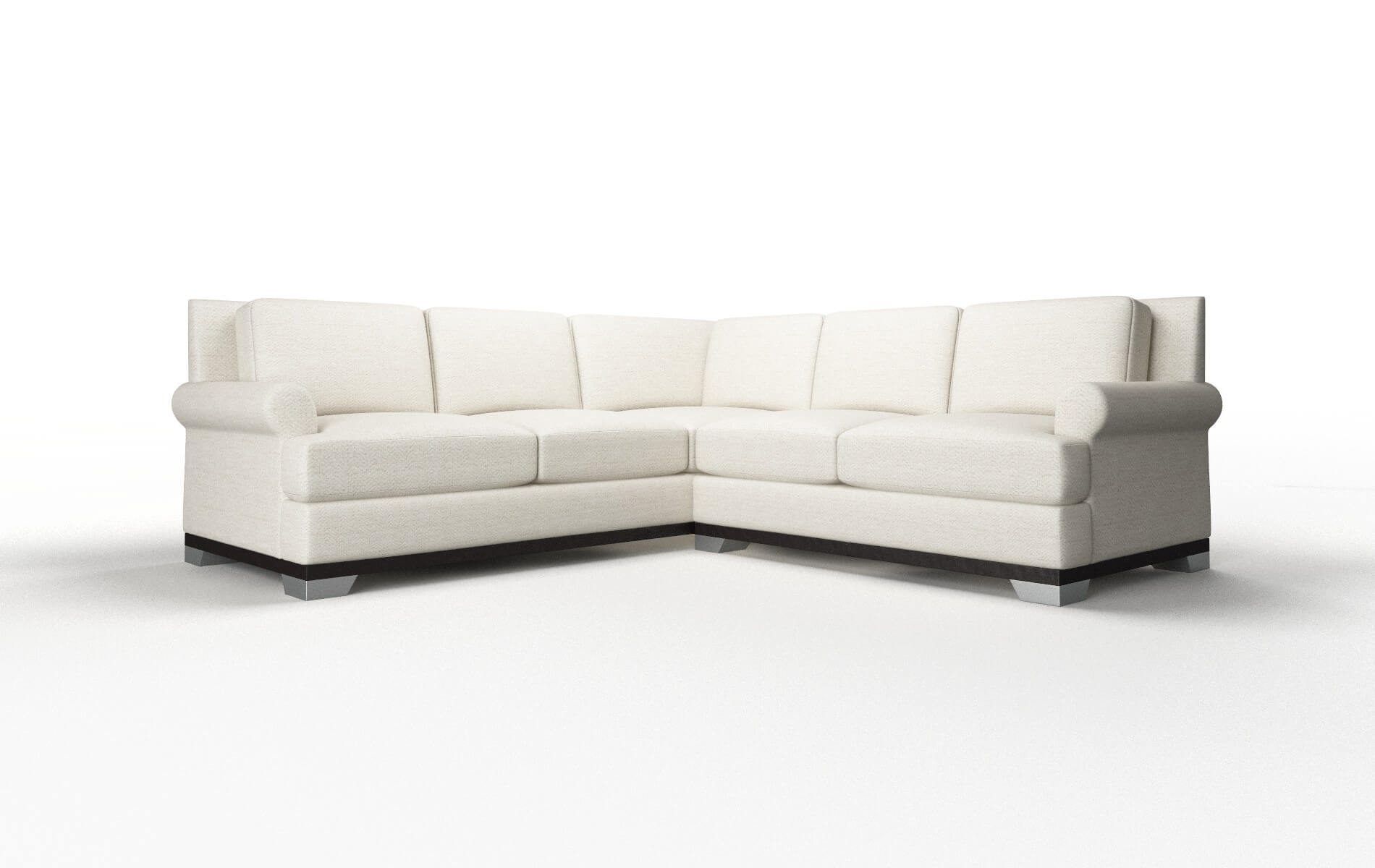 Newyork Venus Cream Sectional espresso legs 1