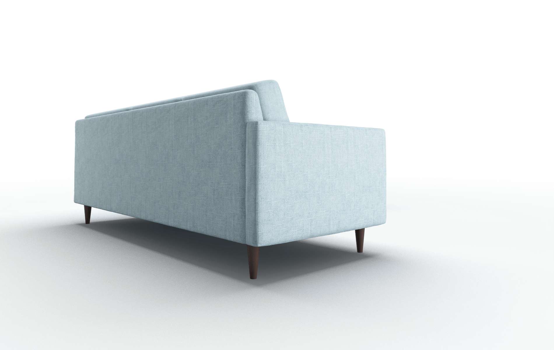 Oslo Atlas Turquoise Sectional espresso legs 3