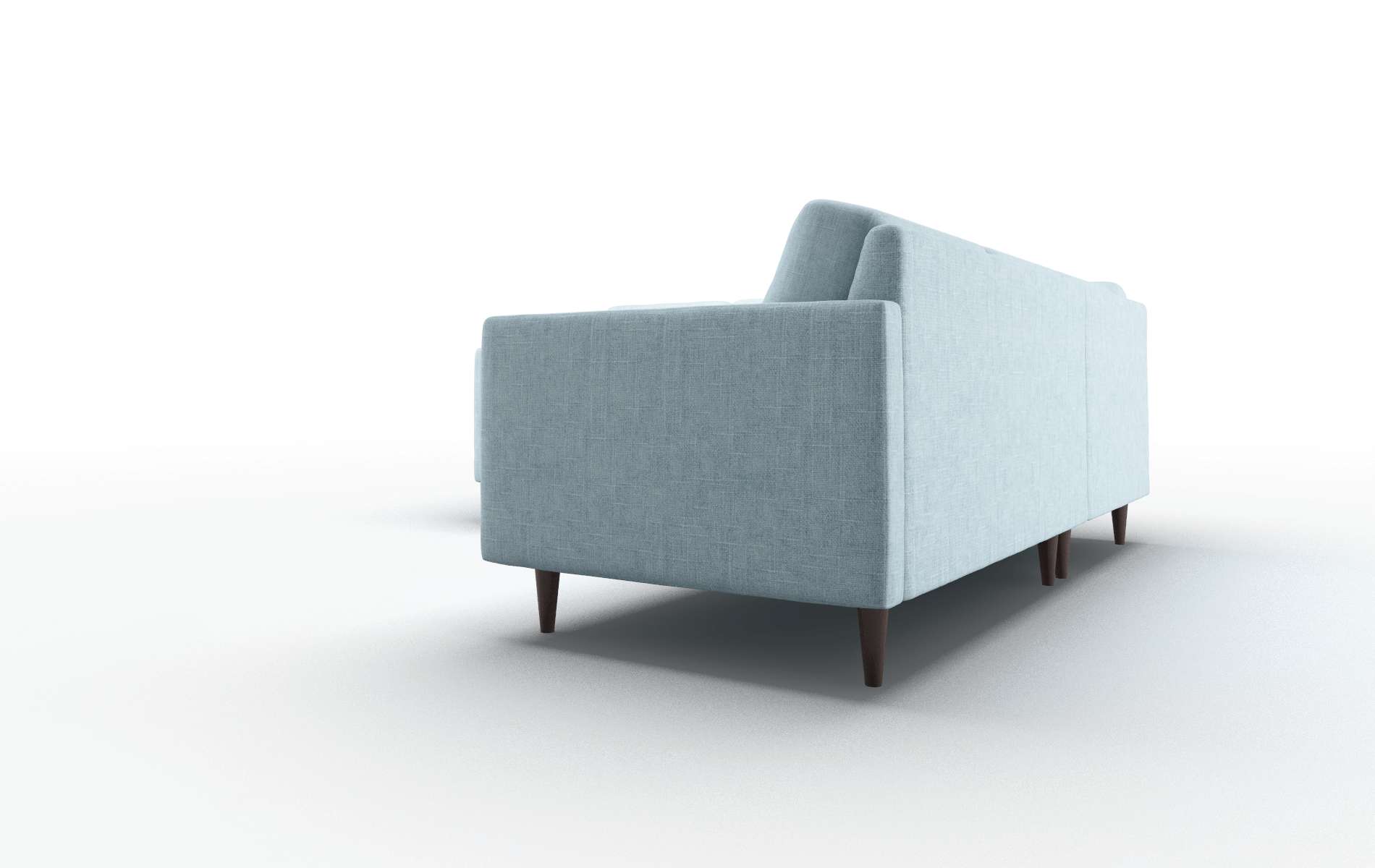 Oslo Atlas Turquoise Sectional espresso legs 4