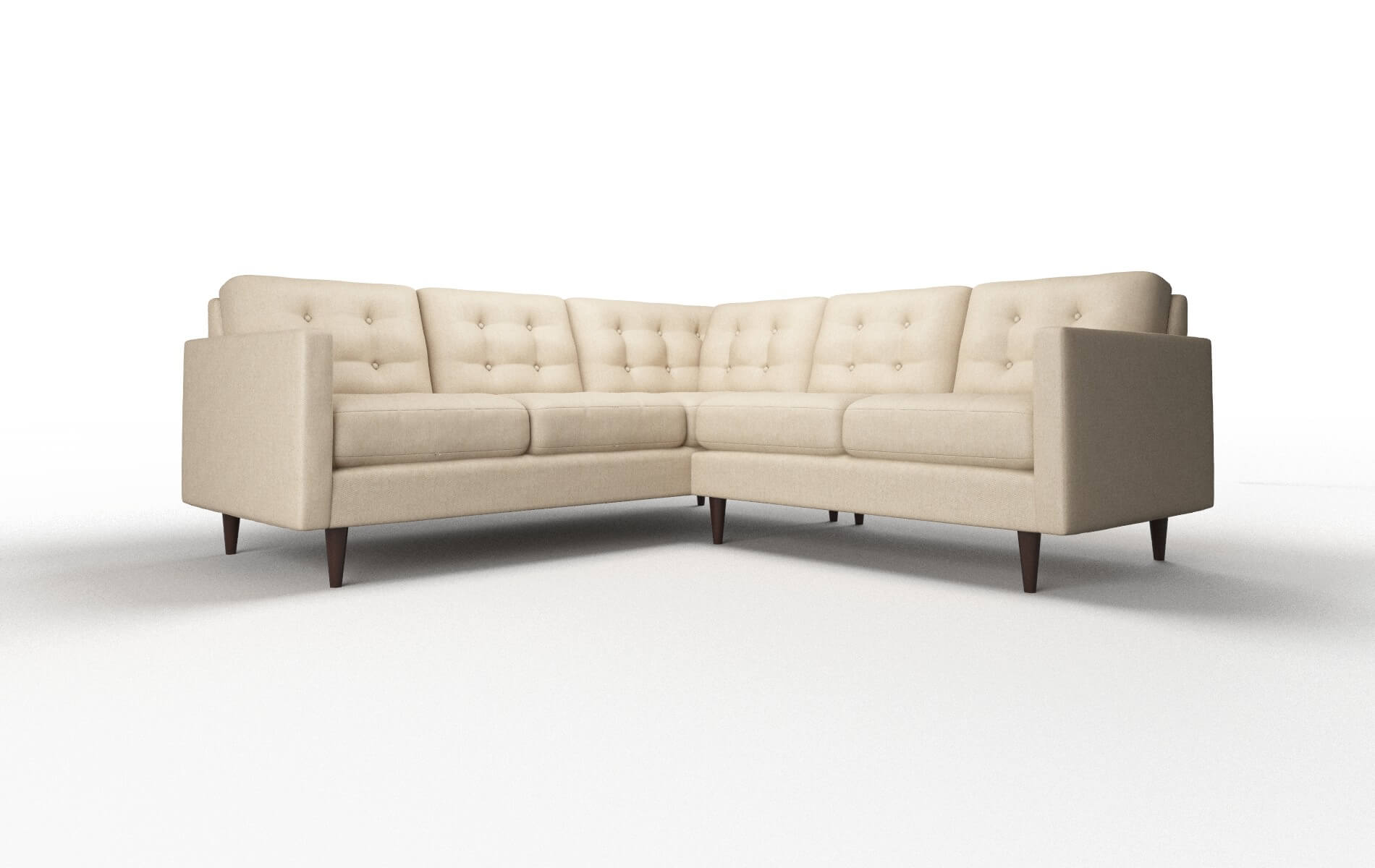 Oslo Avenger Burlap Sectional espresso legs 1