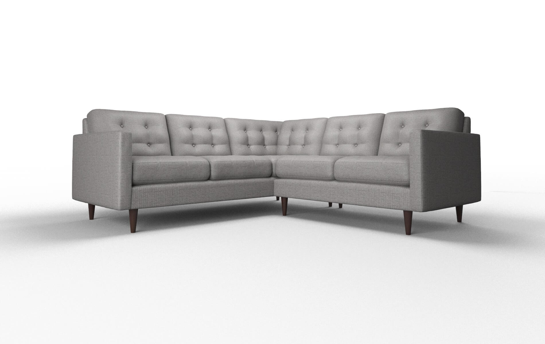 Oslo Avenger Zinc Sectional espresso legs 1