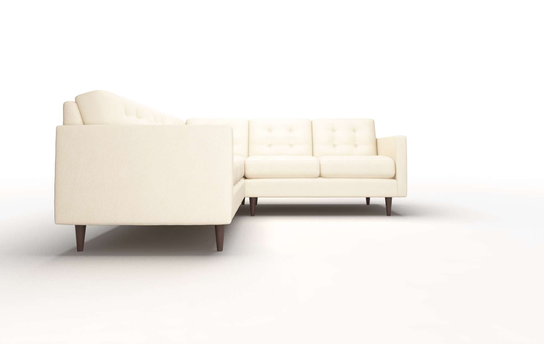 Oslo Bella Buckwheat Sectional espresso legs 2