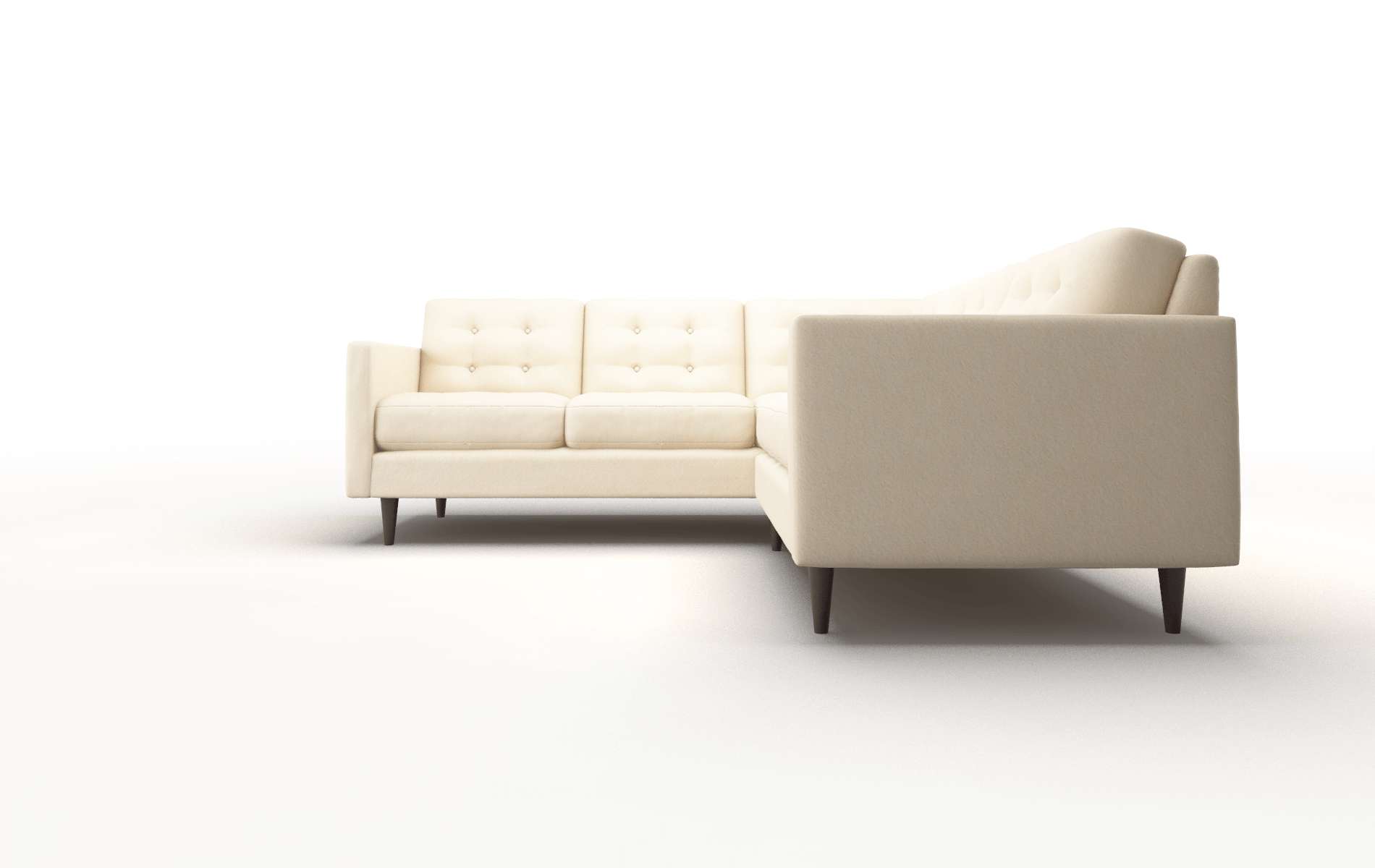 Oslo Bella Buckwheat Sectional espresso legs 5