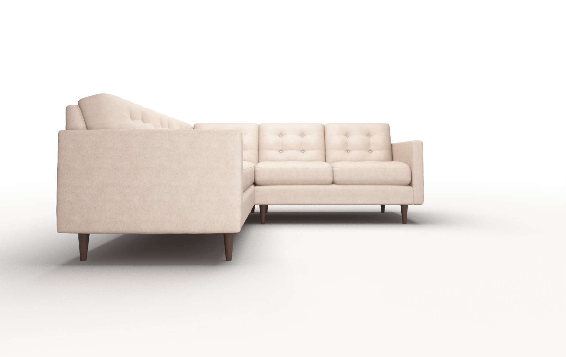 Oslo Bella Pewter Sectional espresso legs 2