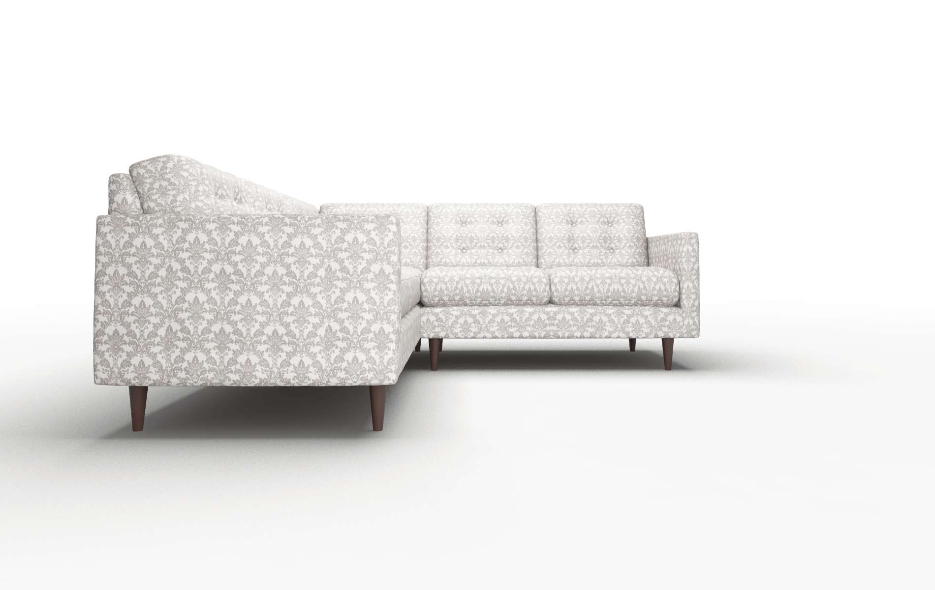 Oslo Bergamo Dove Sectional espresso legs 2