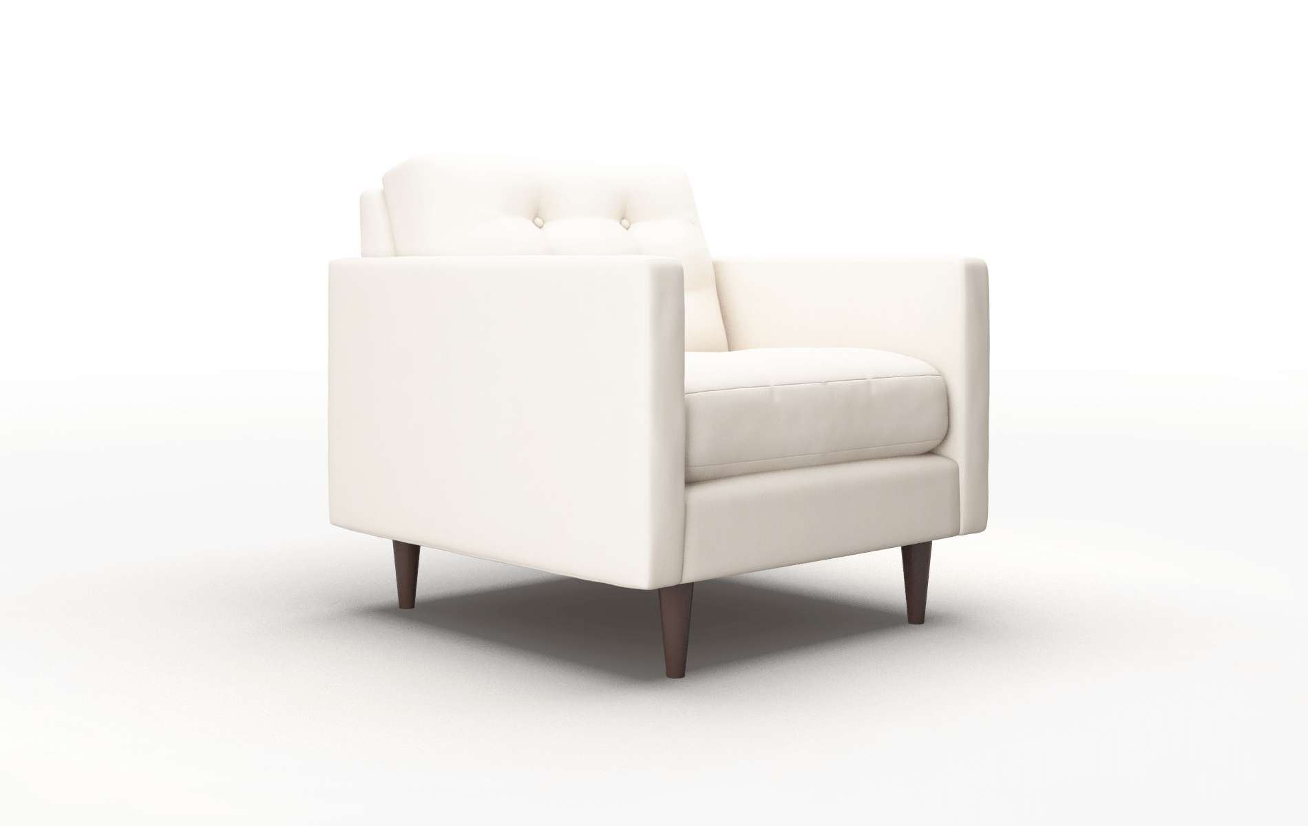 Oslo Blanche Milky Chair espresso legs 2