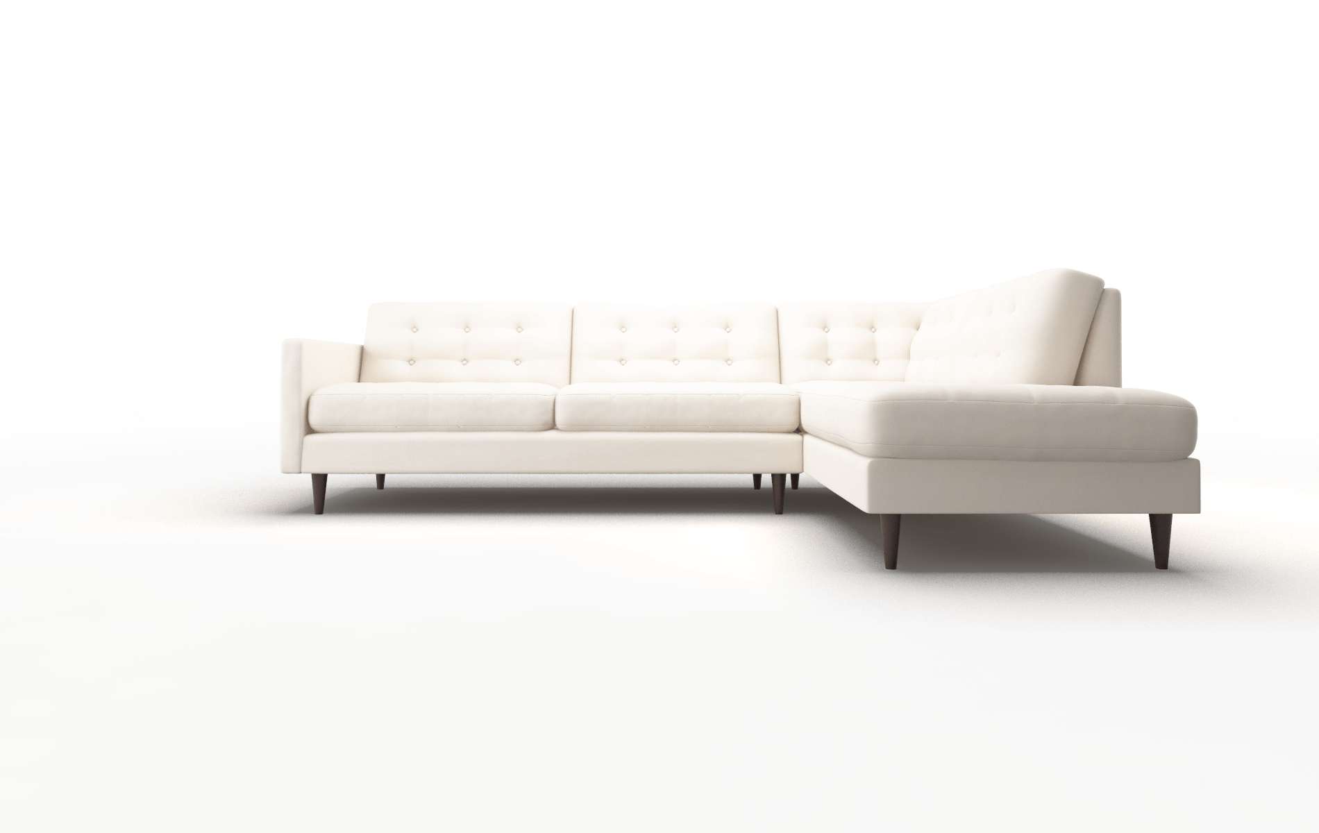 Oslo Blanche Milky Panel espresso legs 1
