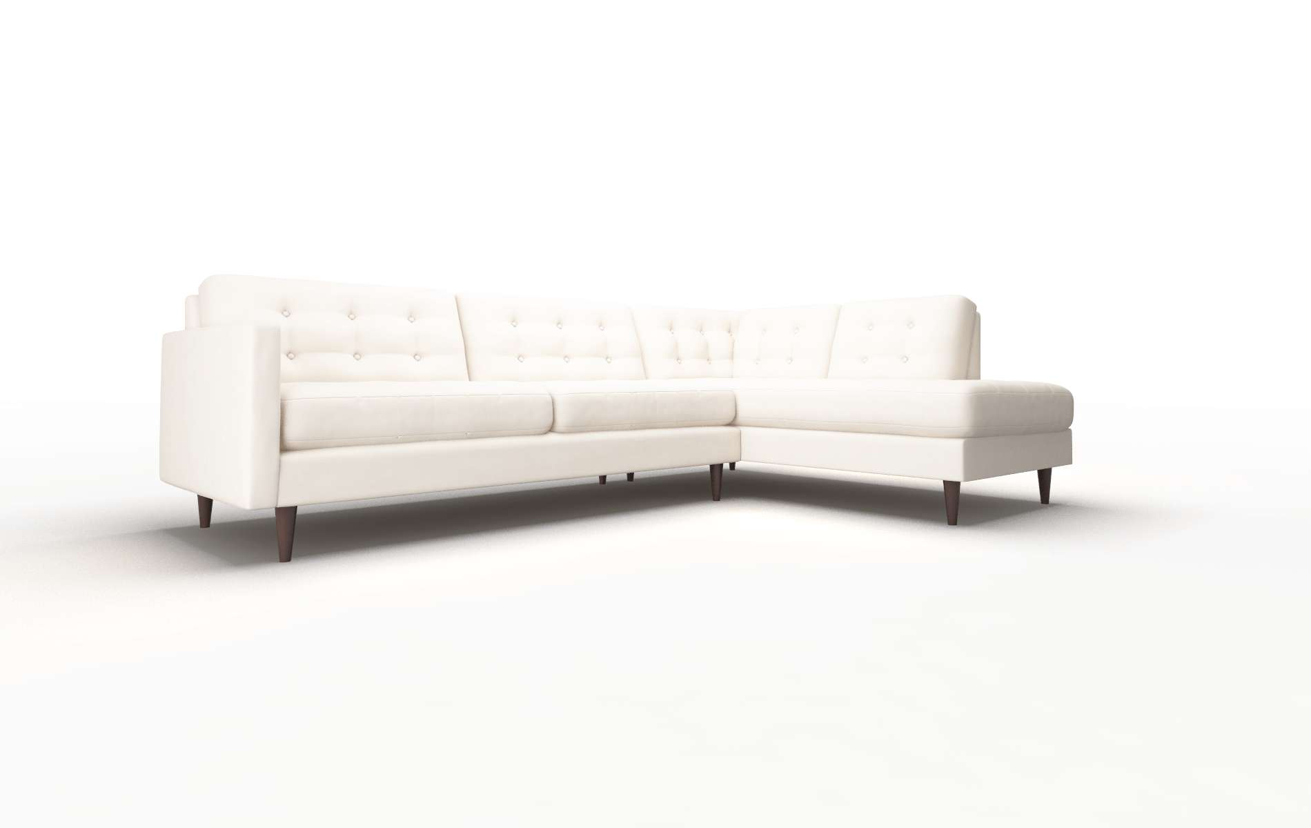 Oslo Blanche Milky Panel espresso legs 2