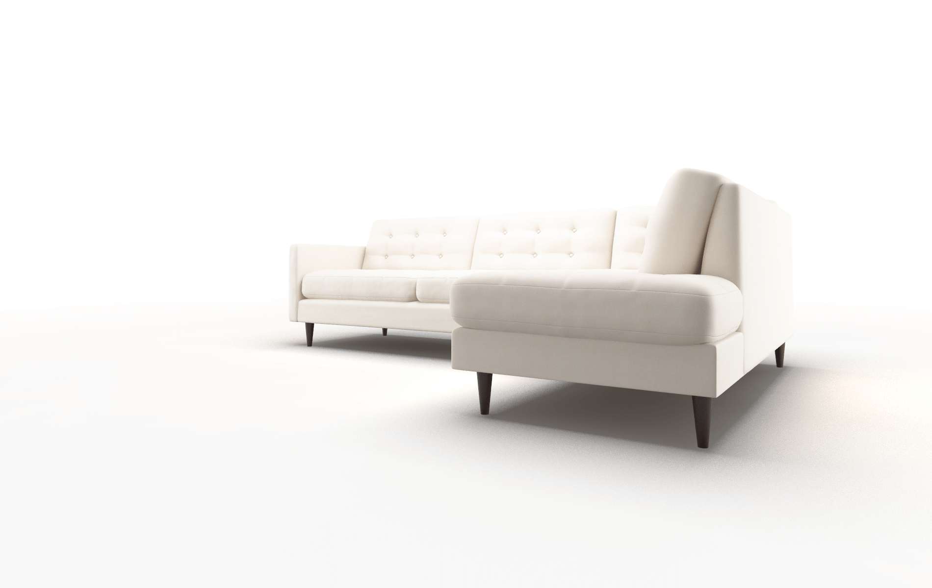 Oslo Blanche Milky Panel espresso legs 4