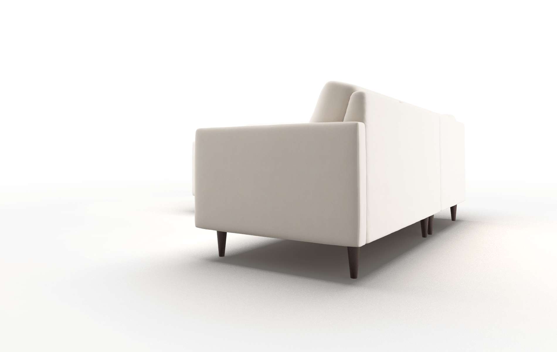 Oslo Blanche Milky Sectional espresso legs 4