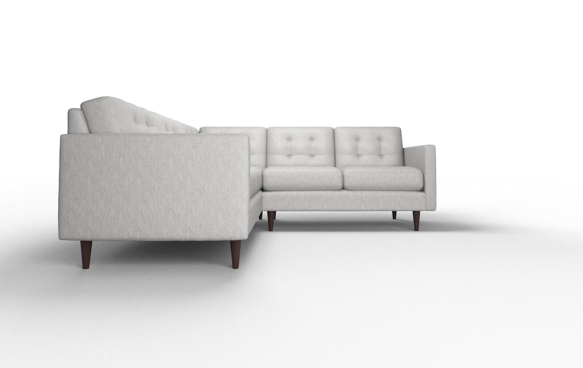 Oslo Bungalow Graphite Sectional espresso legs 2