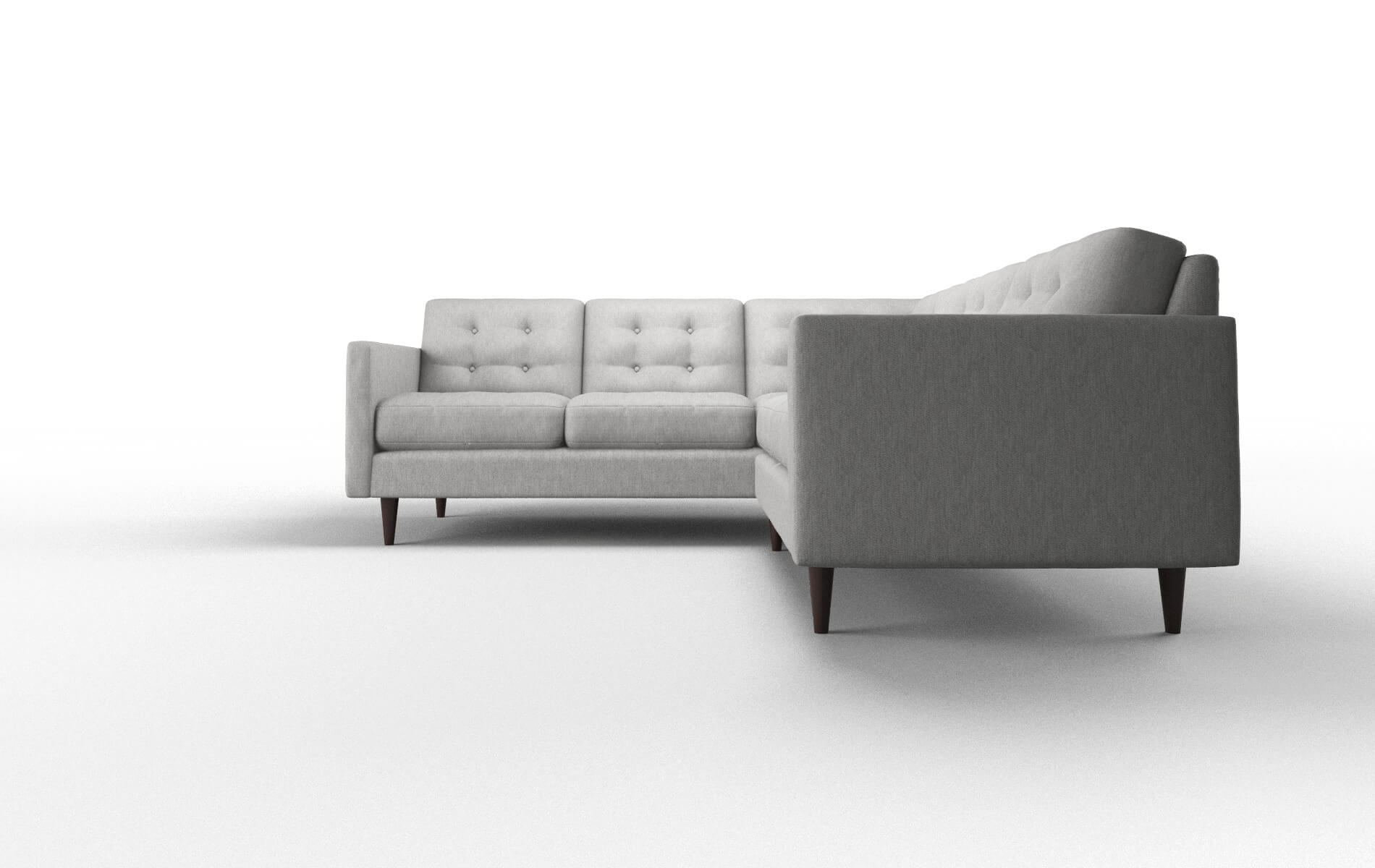 Oslo Bungalow Graphite Sectional espresso legs 5