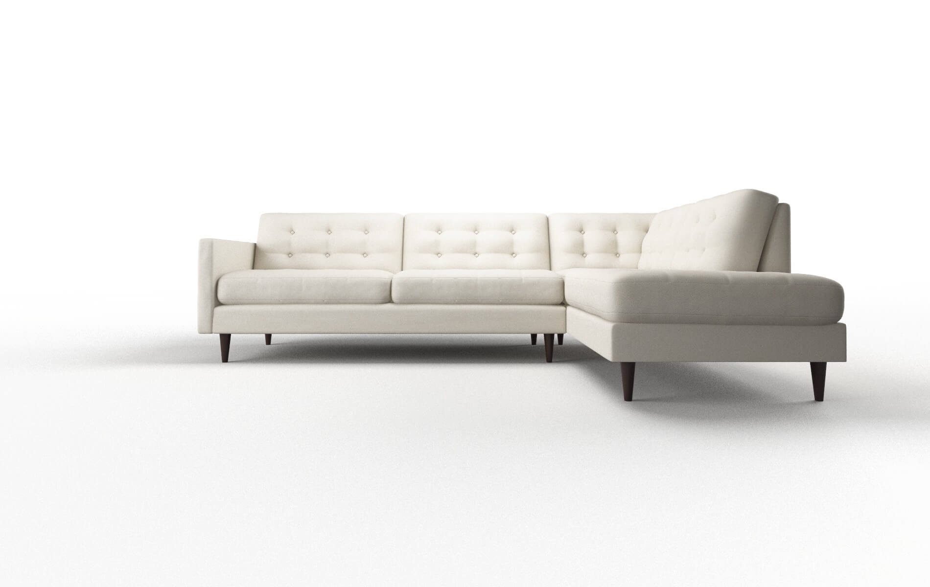 Oslo Bungalow ivory Panel Espresso Legs  1