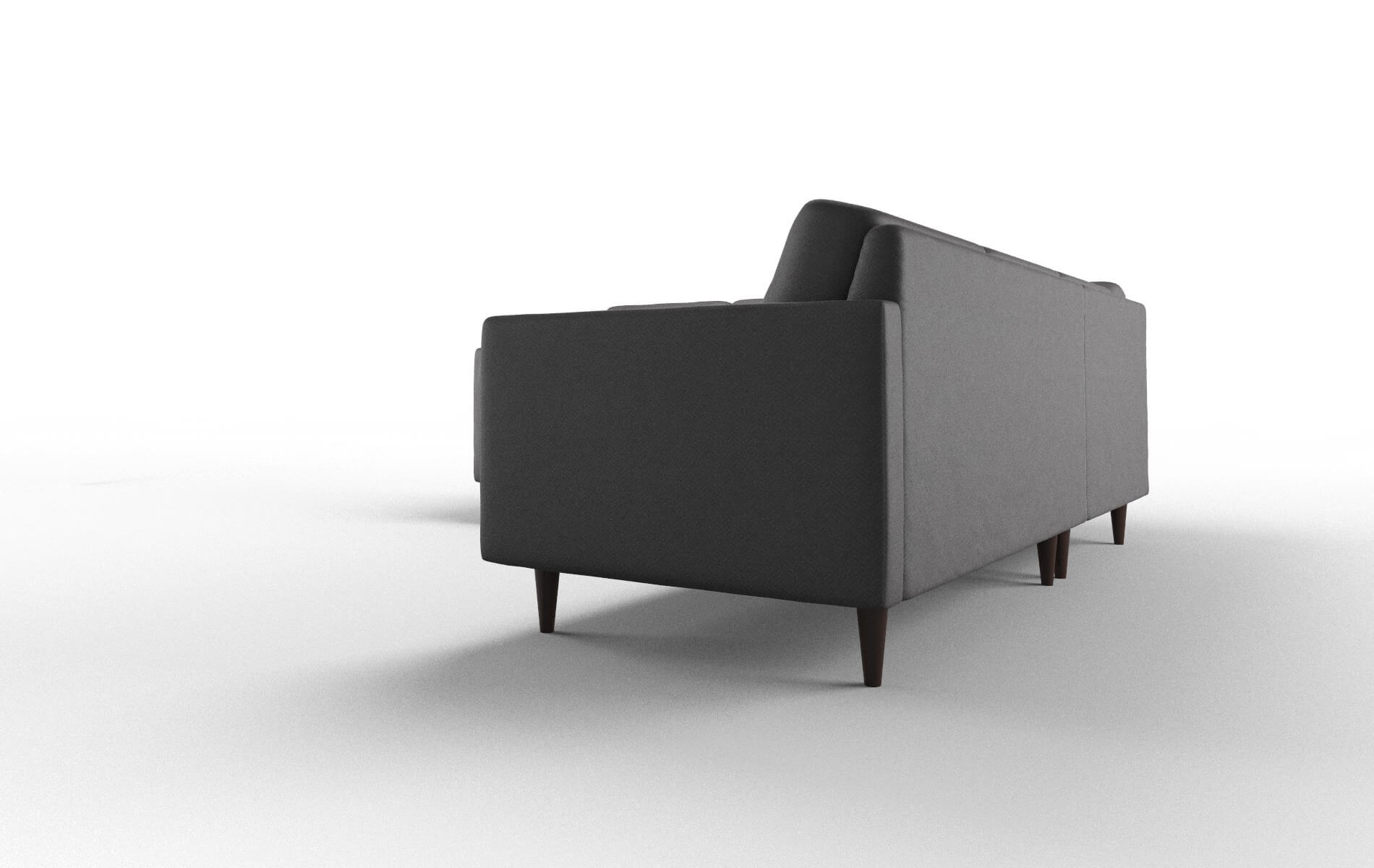 Oslo Catalina Charcoal Sectional espresso legs 4