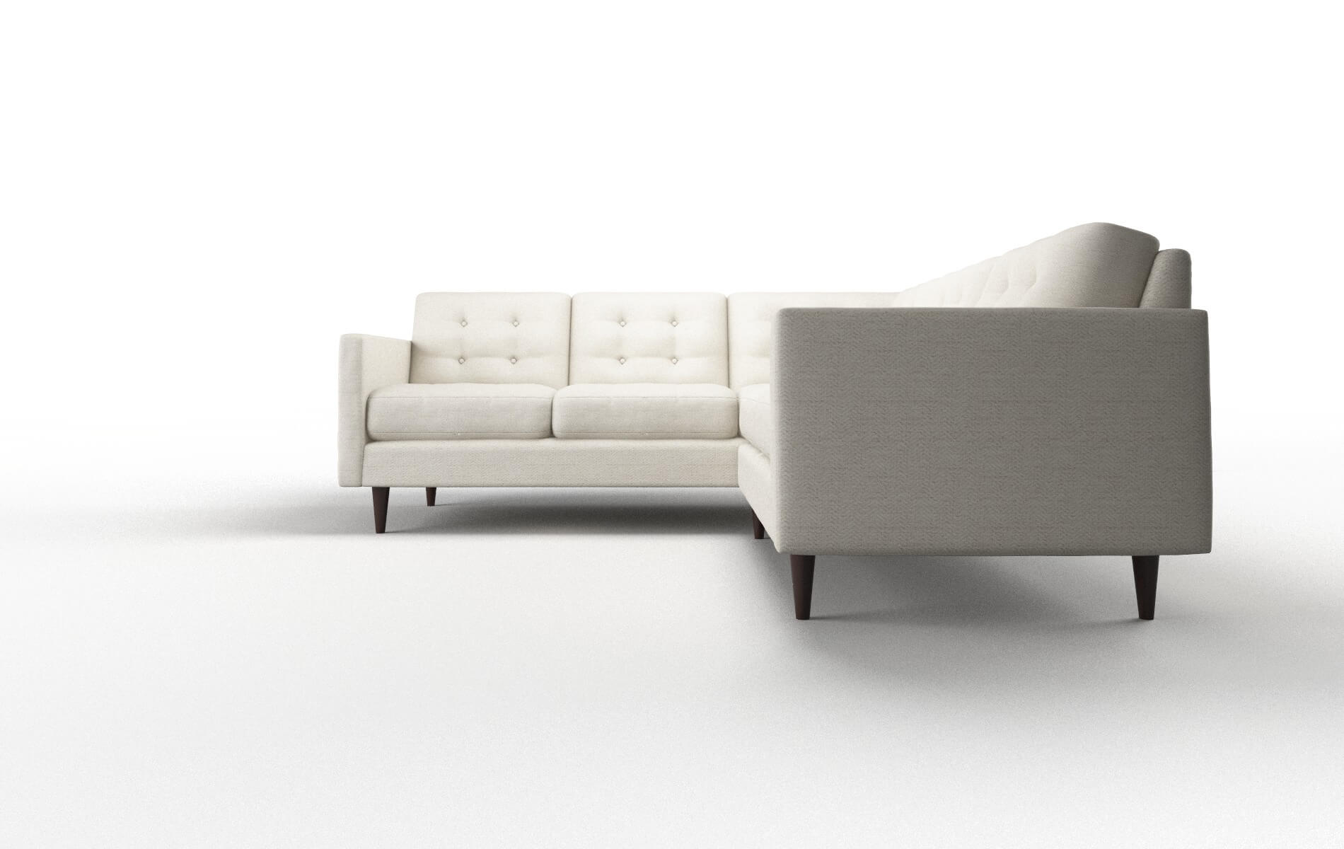 Oslo Catalina Linen Sectional espresso legs 5
