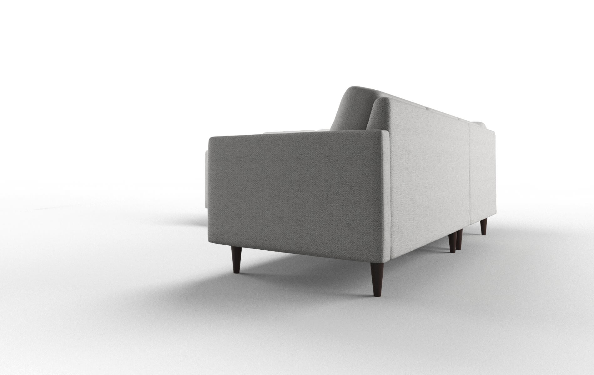 Oslo Catalina Silver Sectional espresso legs 4