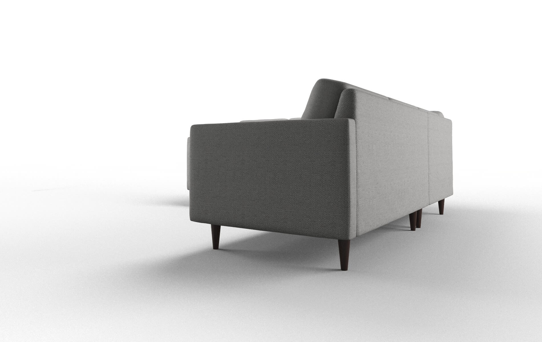 Oslo Catalina Steel Sectional espresso legs 4