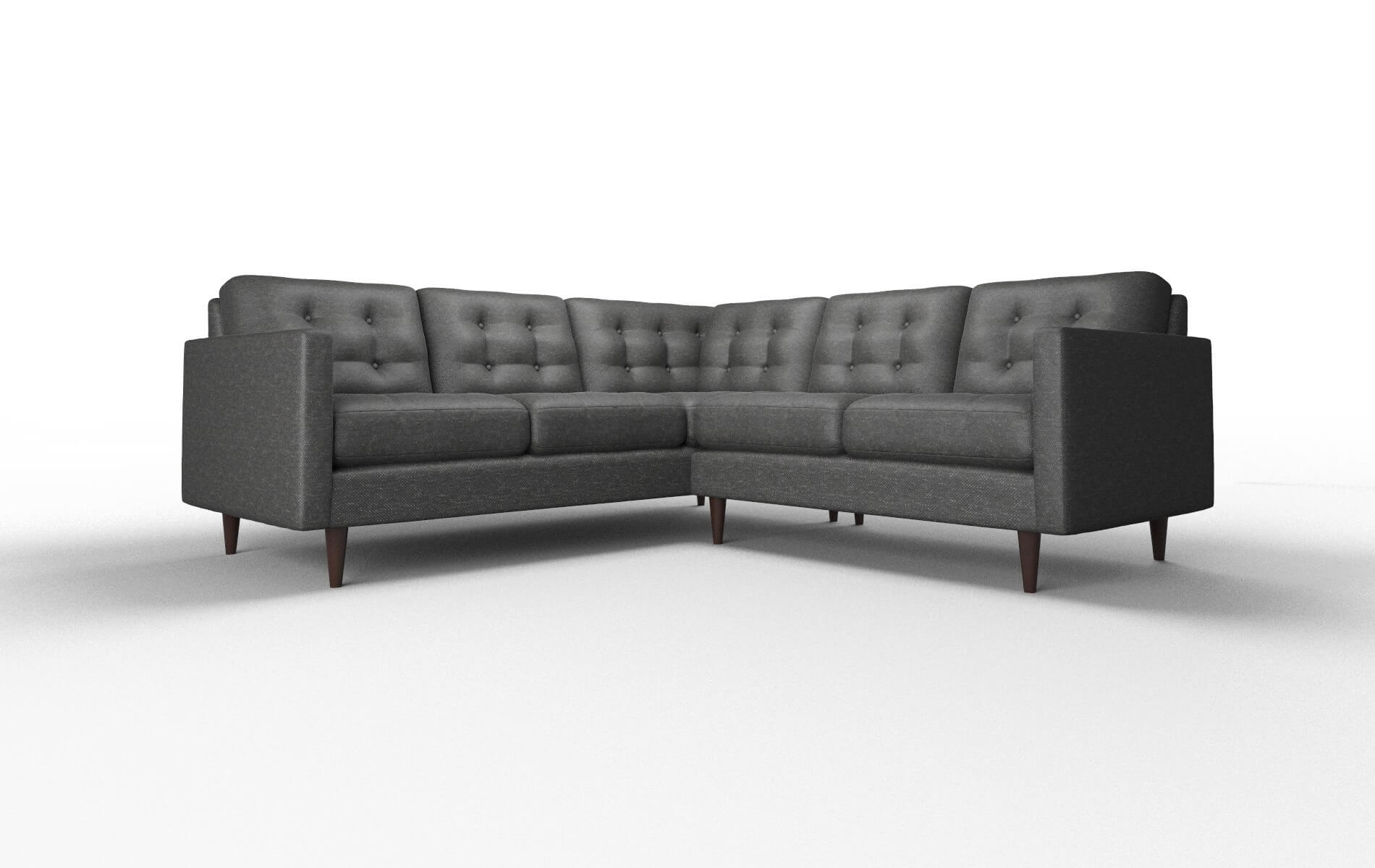 Oslo Chance denim Sectional Espresso Legs  1