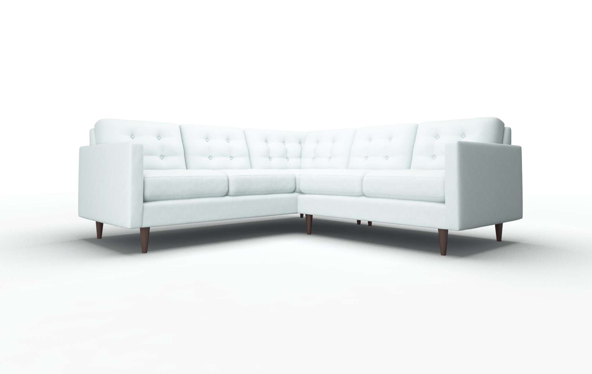 Oslo Clyde Cornflower Sectional espresso legs 1