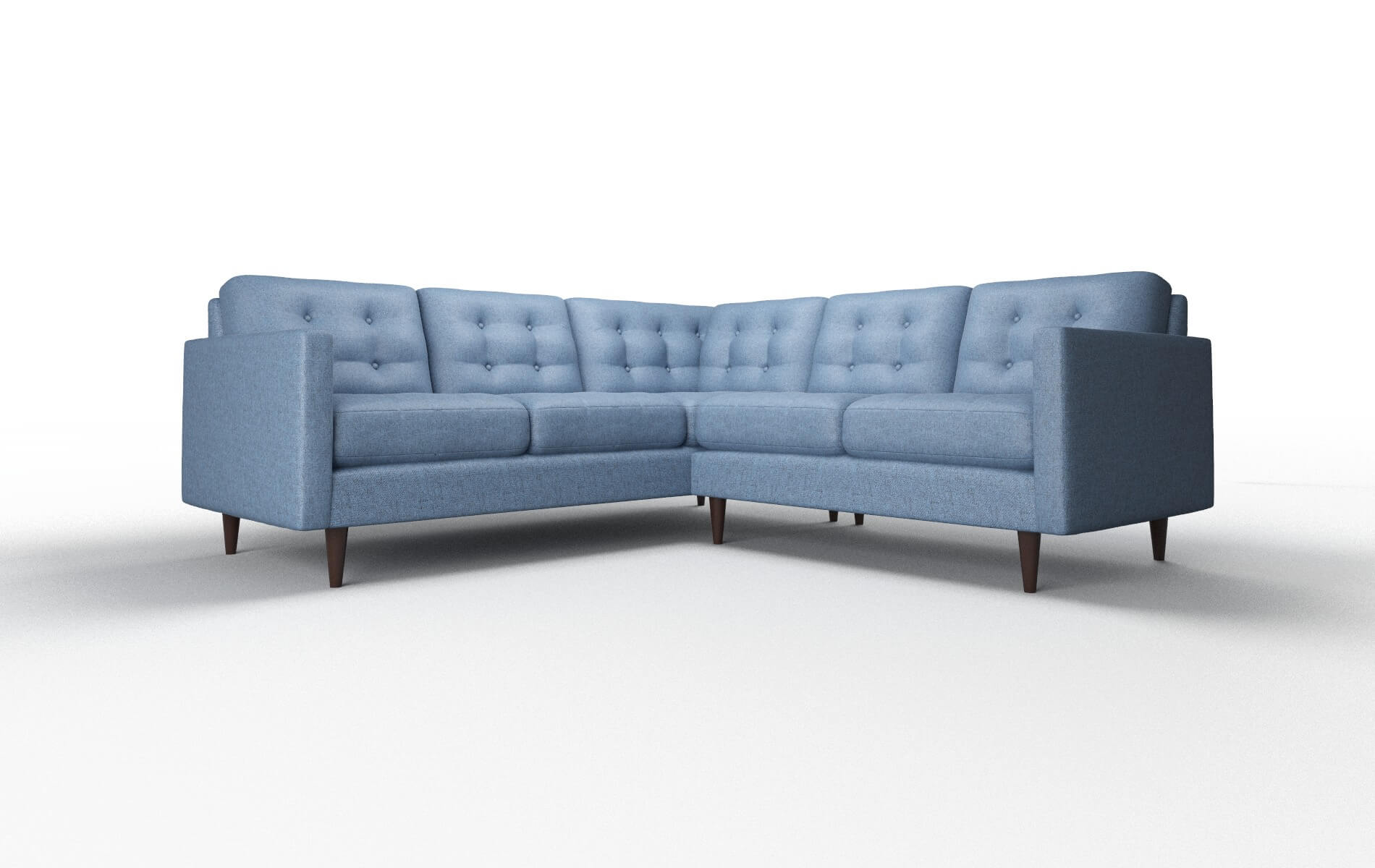 Oslo Clyde Deep_ocean Sectional espresso legs 1