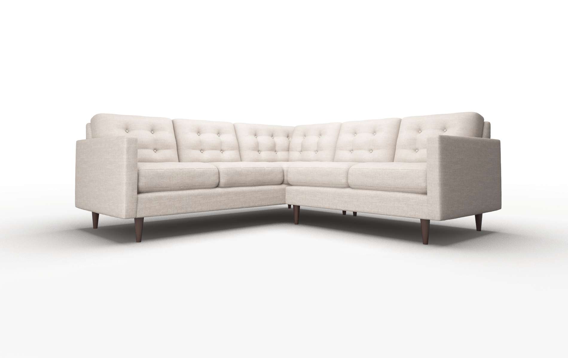 Oslo Clyde Dolphin Sectional espresso legs 1