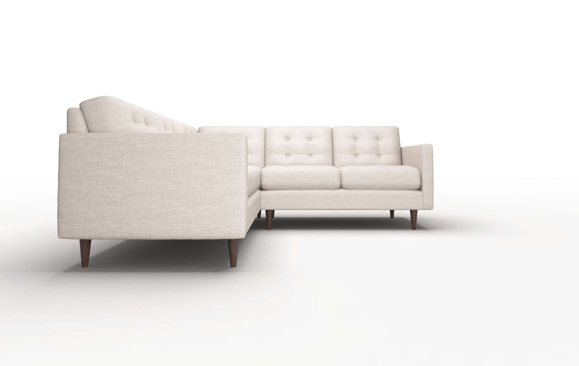 Oslo Clyde Dolphin Sectional espresso legs 2